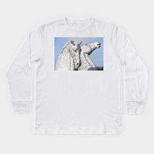 The Kelpies , Helix Park, Falkirk , Scotland Kids Long Sleeve T-Shirt